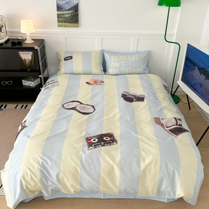 91家纺网 家纺一手货源 找家纺 昔可 2023新款大版全棉 复古胶片