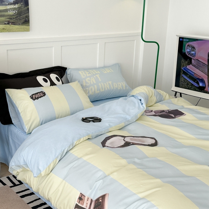 91家纺网 家纺一手货源 找家纺 昔可 2023新款大版全棉 复古胶片