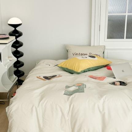 昔可 2023新款大版全棉 复古留声机