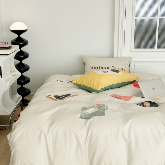 91家纺网 家纺一手货源 找家纺 昔可 2023新款大版全棉 复古留声机