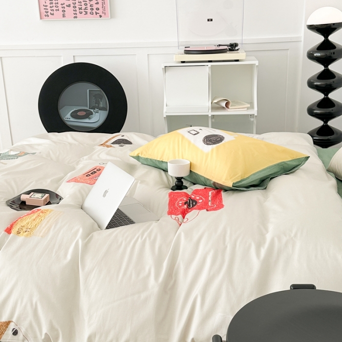 91家纺网 家纺一手货源 找家纺 昔可 2023新款大版全棉 复古留声机