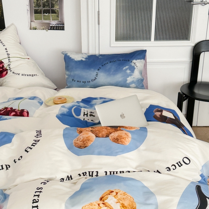 91家纺网 家纺一手货源 找家纺 昔可 2023新款大版全棉 吉他小熊