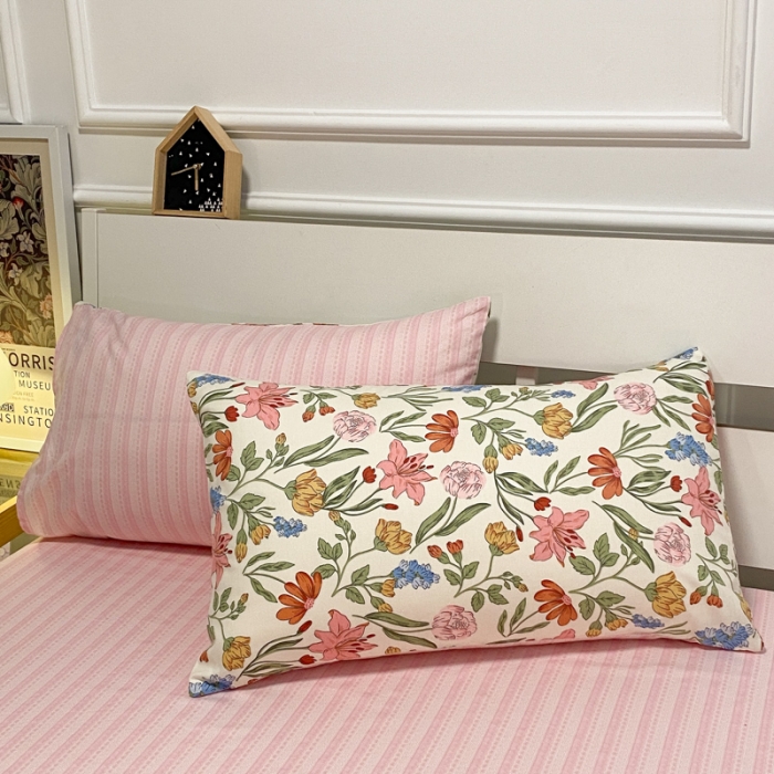 91家纺网 家纺一手货源 找家纺 晨希 2023新款全棉印花四件套 百花园