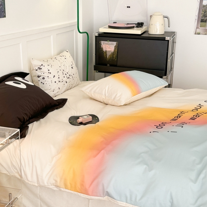 91家纺网 家纺一手货源 找家纺 昔可 2023新款大版全棉 渐变日落