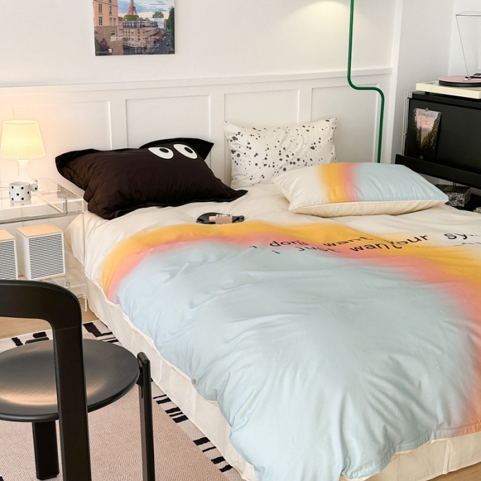 91家纺网 家纺一手货源 找家纺 昔可 2023新款大版全棉 渐变日落