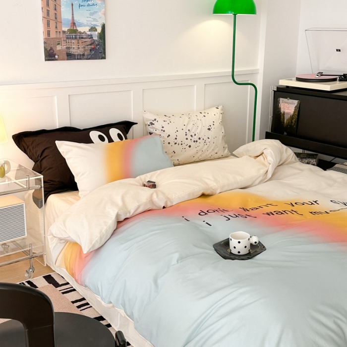 91家纺网 家纺一手货源 找家纺 昔可 2023新款大版全棉 渐变日落