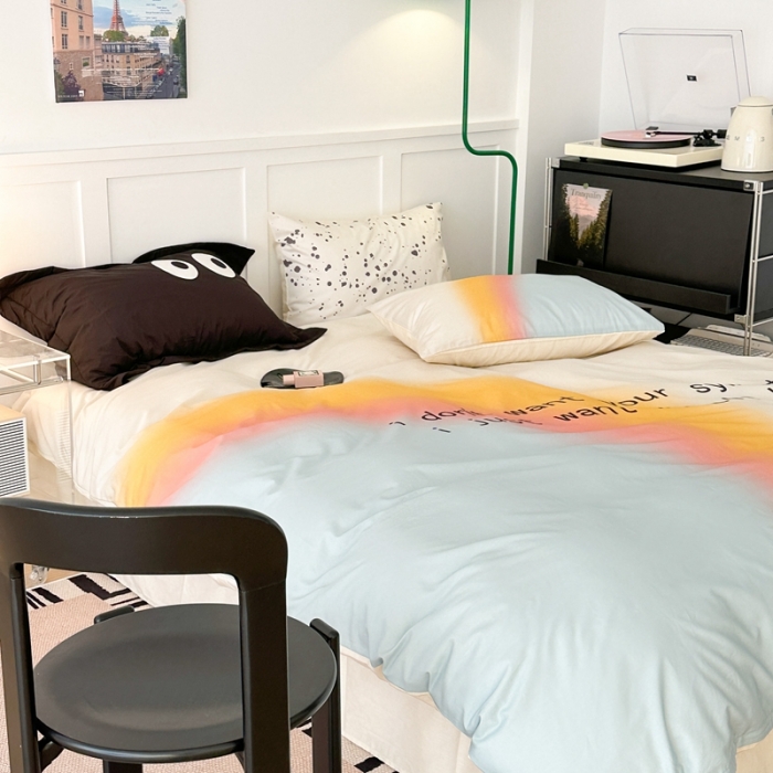 91家纺网 家纺一手货源 找家纺 昔可 2023新款大版全棉 渐变日落