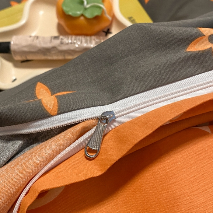 91家纺网 家纺一手货源 找家纺 晨希 2023新款全棉印花四件套 凡米