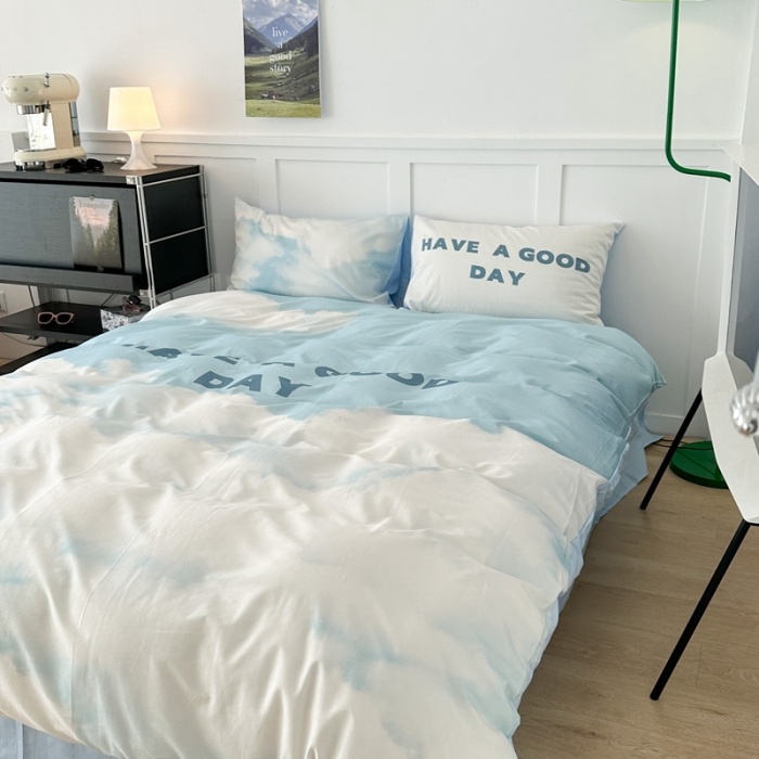 91家纺网 家纺一手货源 找家纺 昔可 2023新款大版全棉 蓝天白云