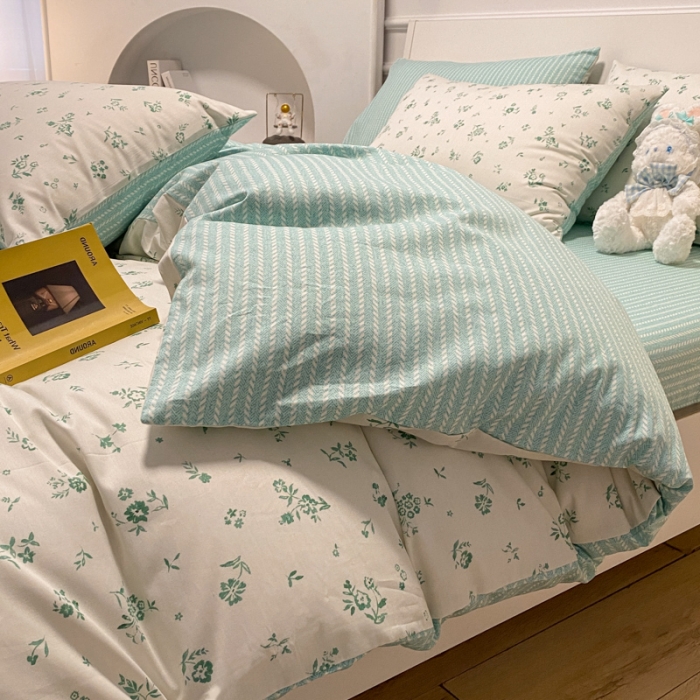 91家纺网 家纺一手货源 找家纺 晨希 2023新款全棉印花四件套 菲颂