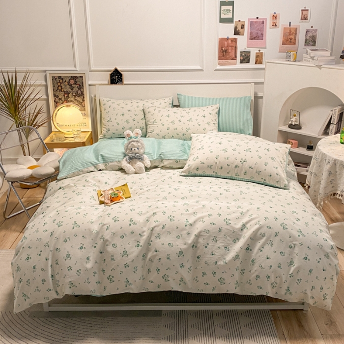 91家纺网 家纺一手货源 找家纺 晨希 2023新款全棉印花四件套 菲颂