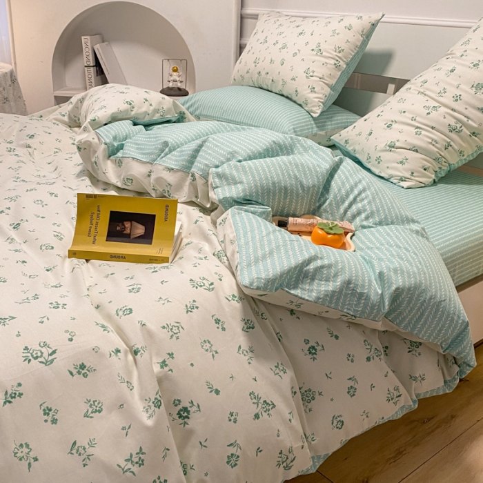 91家纺网 家纺一手货源 找家纺 晨希 2023新款全棉印花四件套 菲颂