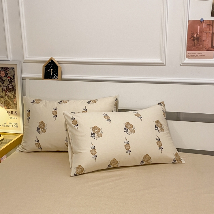 91家纺网 家纺一手货源 找家纺 晨希 2023新款全棉印花四件套 花儿朵朵