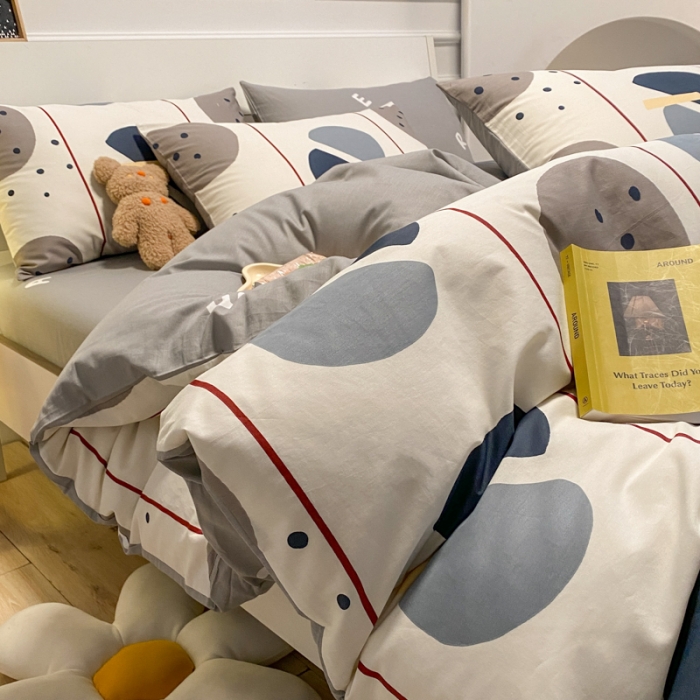 91家纺网 家纺一手货源 找家纺 晨希 2023新款全棉印花四件套 洛可