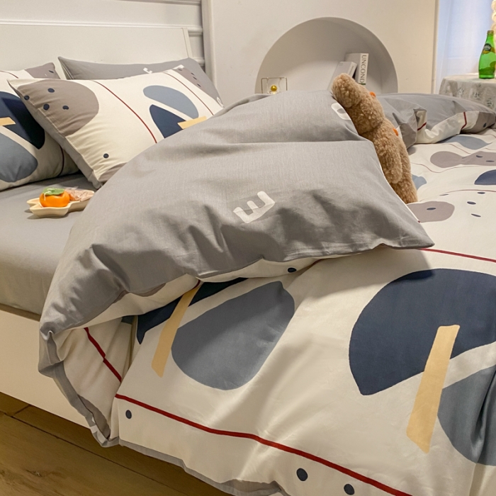 91家纺网 家纺一手货源 找家纺 晨希 2023新款全棉印花四件套 洛可