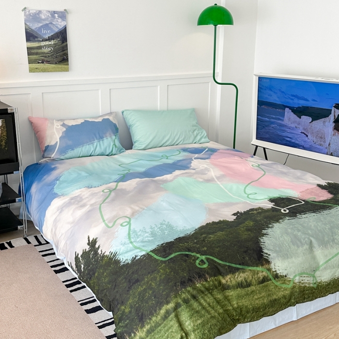 91家纺网 家纺一手货源 找家纺 昔可 2023新款大版全棉 挪威森林