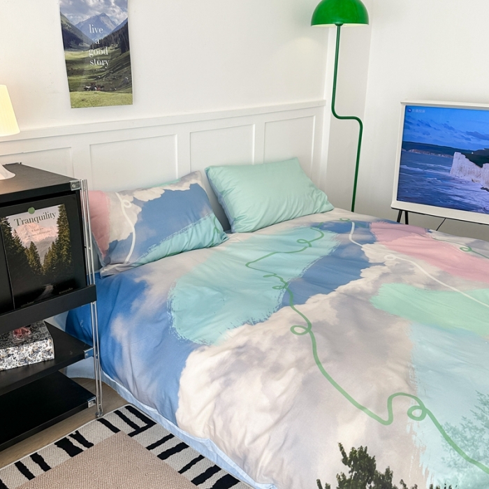 91家纺网 家纺一手货源 找家纺 昔可 2023新款大版全棉 挪威森林