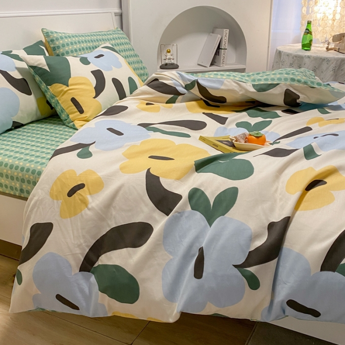 91家纺网 家纺一手货源 找家纺 晨希 2023新款全棉印花四件套 沐然