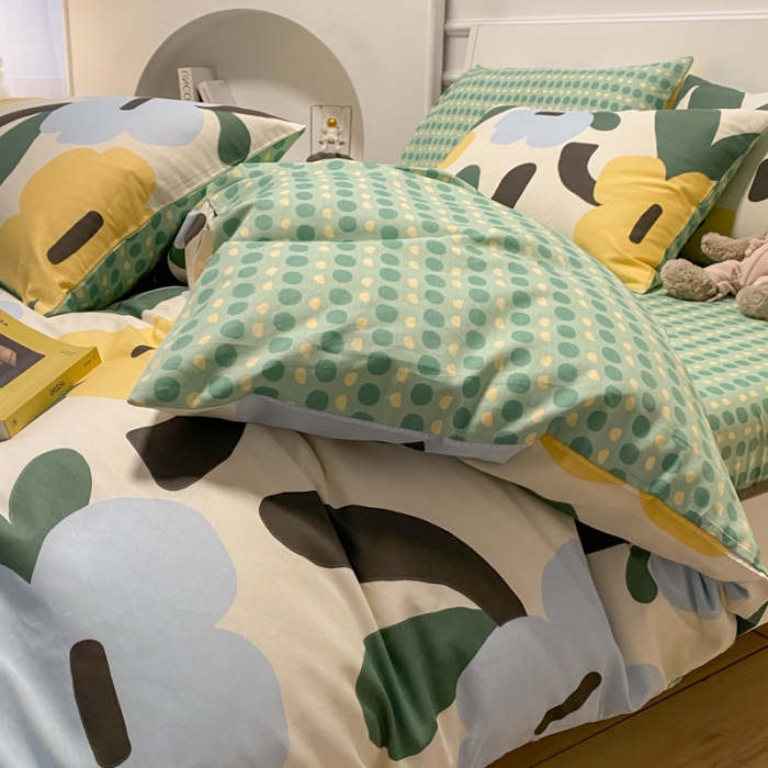 91家纺网 家纺一手货源 找家纺 晨希 2023新款全棉印花四件套 沐然