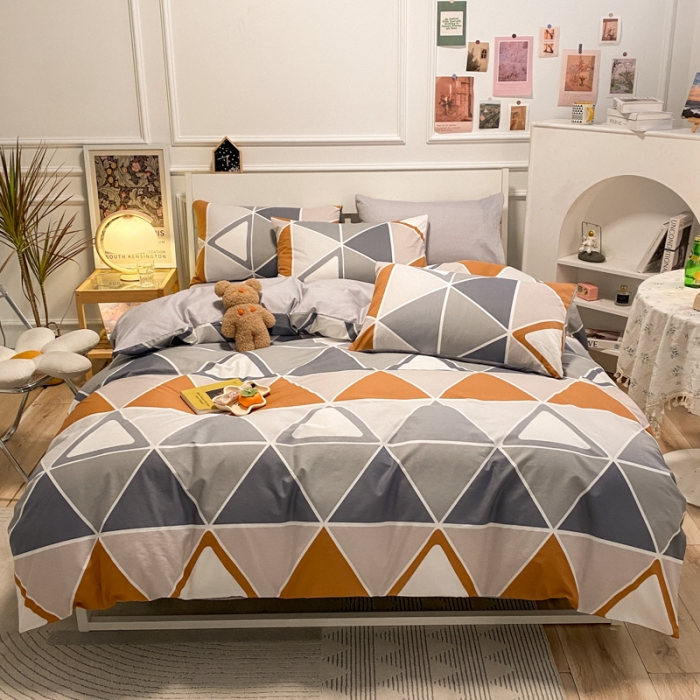 91家纺网 家纺一手货源 找家纺 晨希 2023新款全棉印花四件套 时间定格