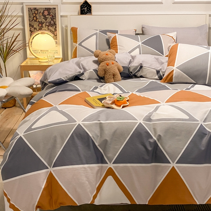 91家纺网 家纺一手货源 找家纺 晨希 2023新款全棉印花四件套 时间定格