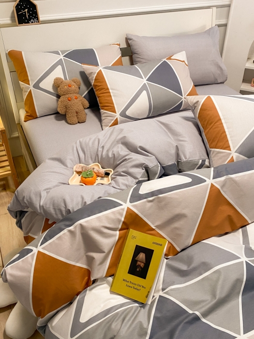 91家纺网 家纺一手货源 找家纺 晨希 2023新款全棉印花四件套 时间定格