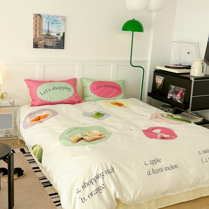 91家纺网 家纺一手货源 找家纺 昔可 2023新款大版全棉 水果甜品