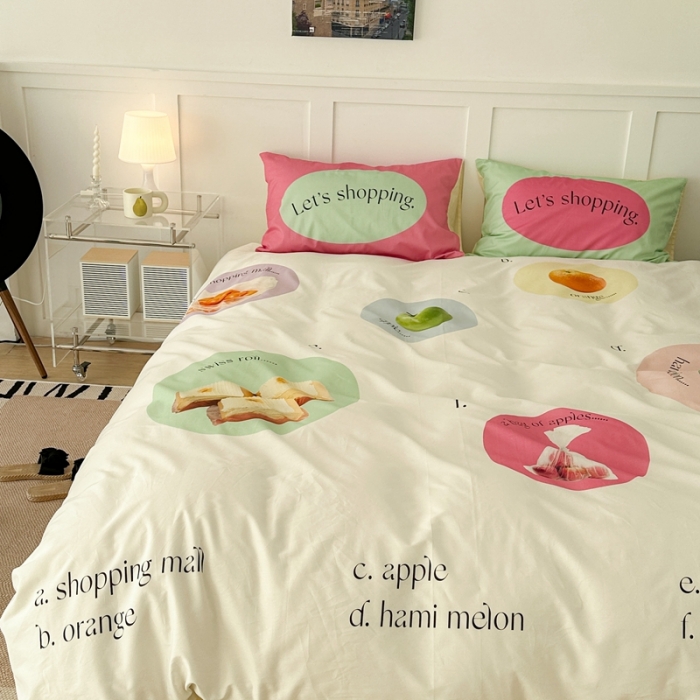 91家纺网 家纺一手货源 找家纺 昔可 2023新款大版全棉 水果甜品