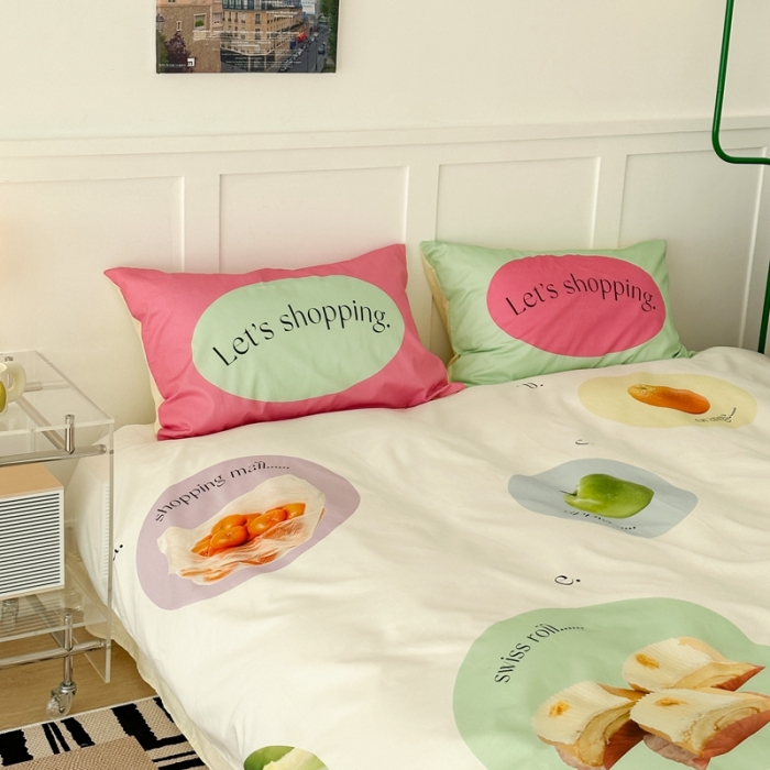 91家纺网 家纺一手货源 找家纺 昔可 2023新款大版全棉 水果甜品