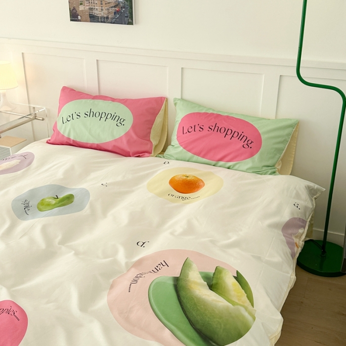 91家纺网 家纺一手货源 找家纺 昔可 2023新款大版全棉 水果甜品