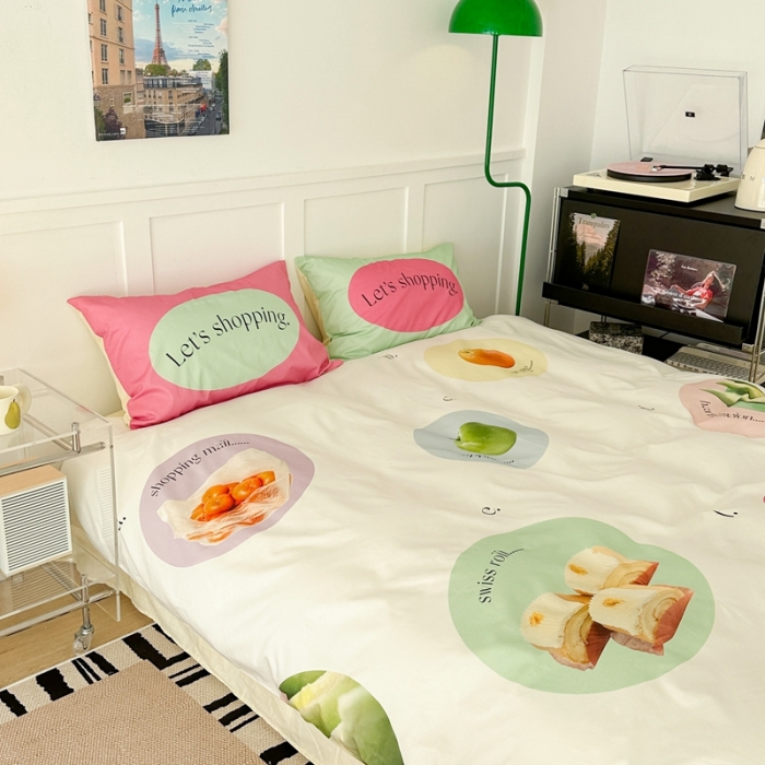 91家纺网 家纺一手货源 找家纺 昔可 2023新款大版全棉 水果甜品