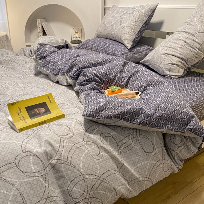 91家纺网 家纺一手货源 找家纺 晨希 2023新款全棉印花四件套 岁月