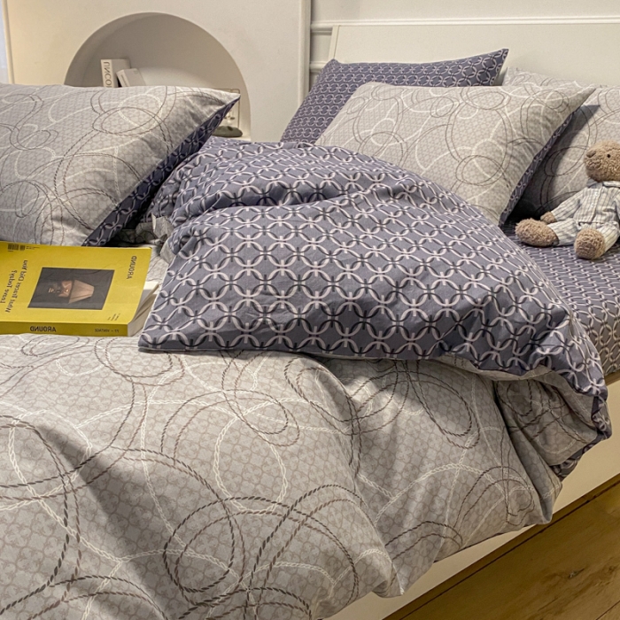 91家纺网 家纺一手货源 找家纺 晨希 2023新款全棉印花四件套 岁月