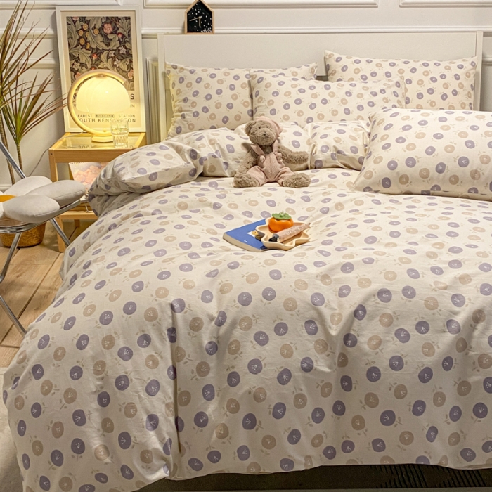 91家纺网 家纺一手货源 找家纺 晨希 2023新款全棉印花四件套 夕颜