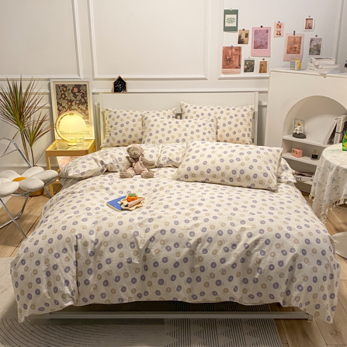 91家纺网 家纺一手货源 找家纺 晨希 2023新款全棉印花四件套 夕颜