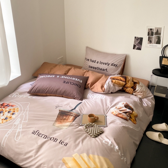 91家纺网 家纺一手货源 找家纺 昔可 2023新款大版全棉 下午茶咖啡