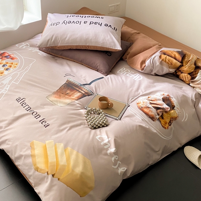 91家纺网 家纺一手货源 找家纺 昔可 2023新款大版全棉 下午茶咖啡