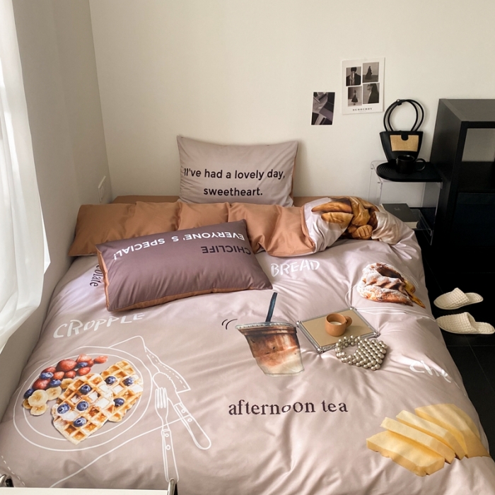 91家纺网 家纺一手货源 找家纺 昔可 2023新款大版全棉 下午茶咖啡