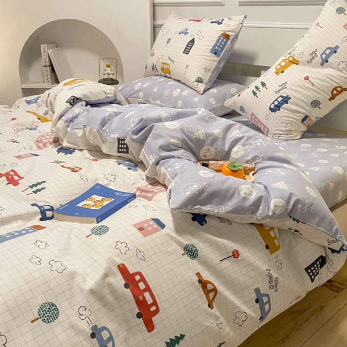 91家纺网 家纺一手货源 找家纺 晨希 2023新款全棉印花四件套 小心愿