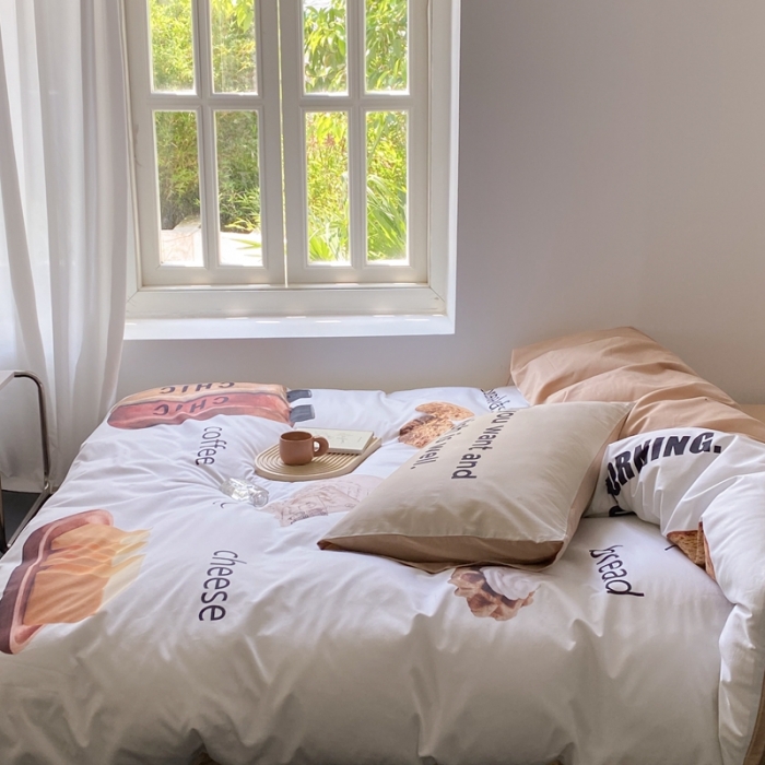 91家纺网 家纺一手货源 找家纺 昔可 2023新款大版全棉 小熊面包