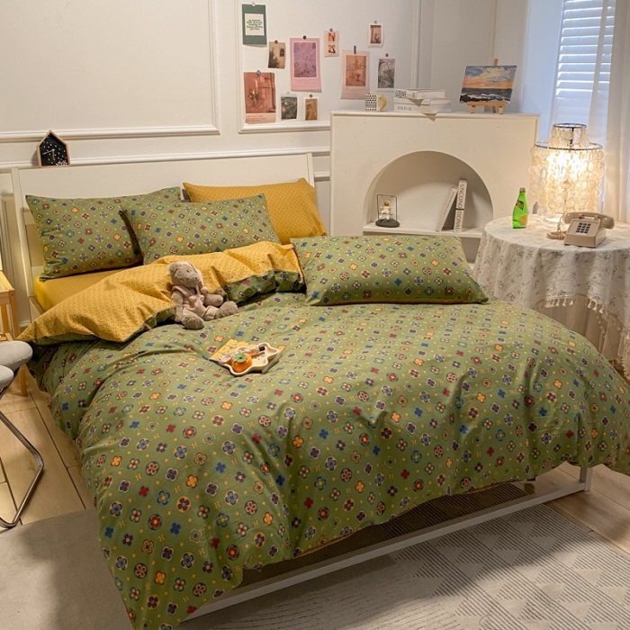 91家纺网 家纺一手货源 找家纺 晨希 2023新款全棉印花四件套 依丝克