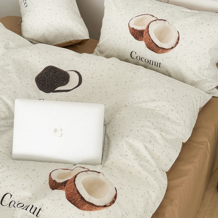 91家纺网 家纺一手货源 找家纺 昔可 2023新款大版全棉 椰子奶牛