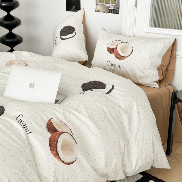 91家纺网 家纺一手货源 找家纺 昔可 2023新款大版全棉 椰子奶牛