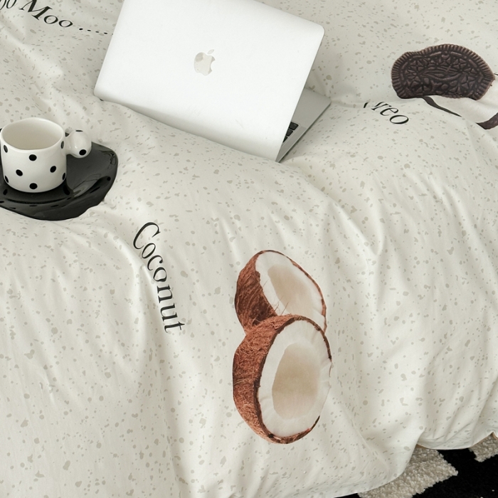 91家纺网 家纺一手货源 找家纺 昔可 2023新款大版全棉 椰子奶牛