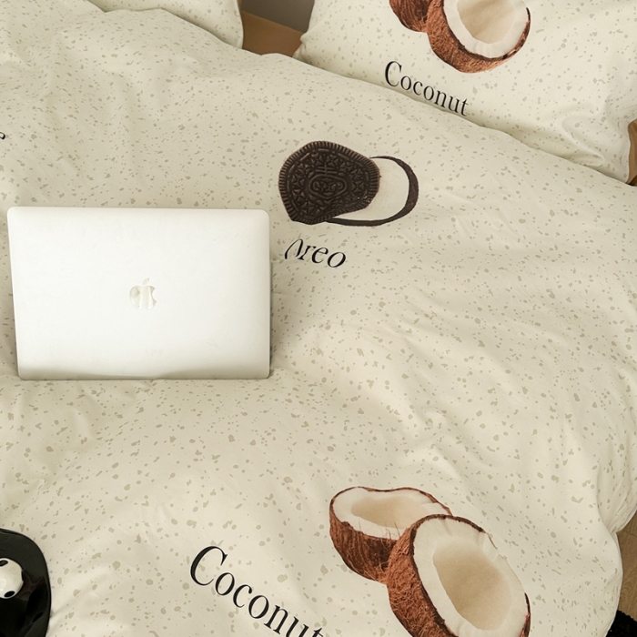 91家纺网 家纺一手货源 找家纺 昔可 2023新款大版全棉 椰子奶牛