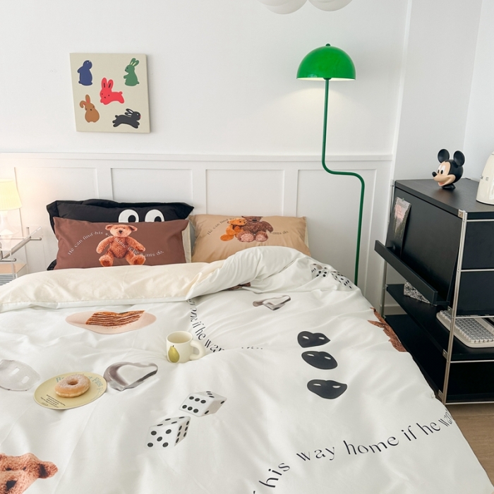 91家纺网 家纺一手货源 找家纺 昔可 2023新款大版全棉 早餐