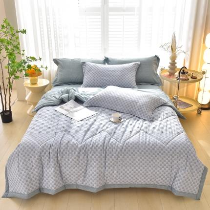 91家纺网 家纺一手货源 找家纺 圣楚 2024年新款简约时尚单夏被空调被夏凉被直播供货-典雅风尚