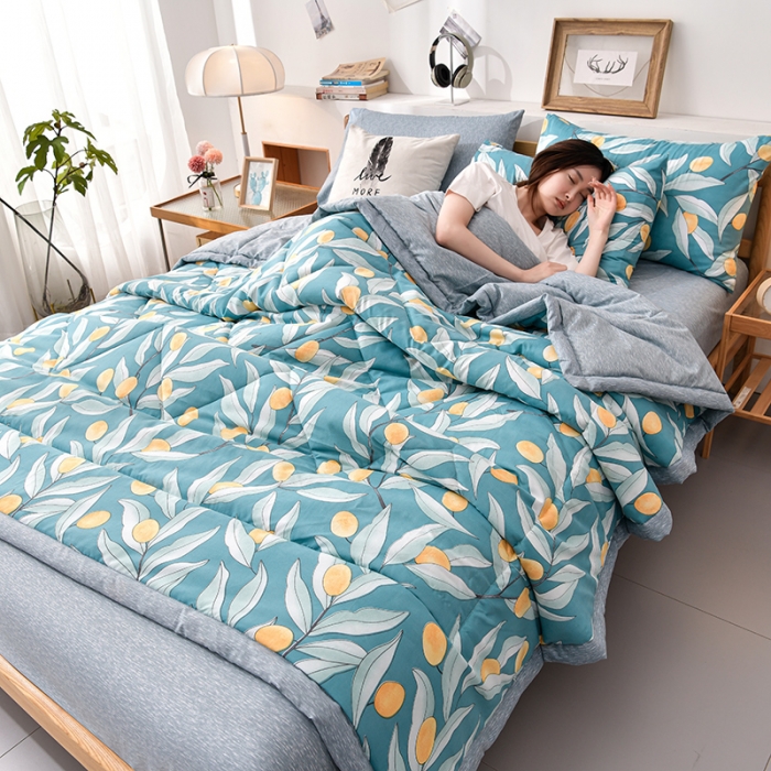 91家纺网 家纺一手货源 找家纺 圣楚 2024年新款简约时尚单夏被空调被夏凉被直播供货-好桔意