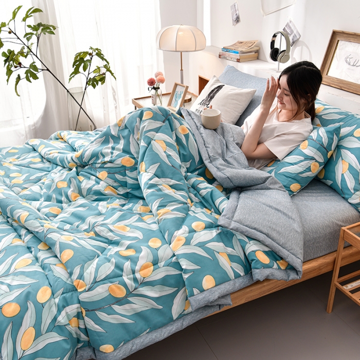 91家纺网 家纺一手货源 找家纺 圣楚 2024年新款简约时尚单夏被空调被夏凉被直播供货-好桔意