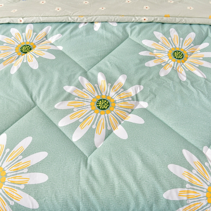 91家纺网 家纺一手货源 找家纺 圣楚 2024年新款简约时尚单夏被空调被夏凉被直播供货夏日如花